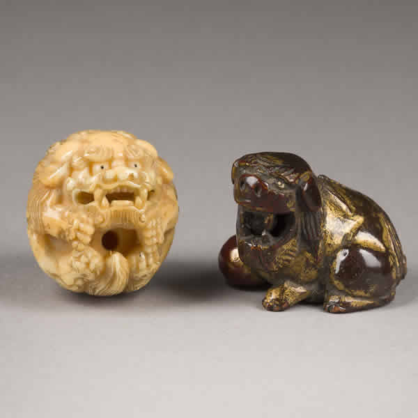 Animal netsuke carvings