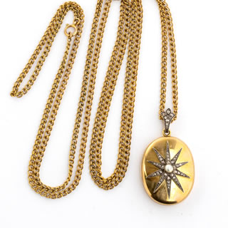 vintage antique gold chains and lockets