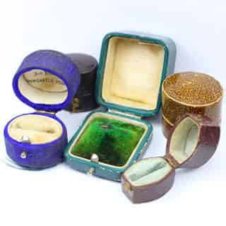 Vintage ring boxes